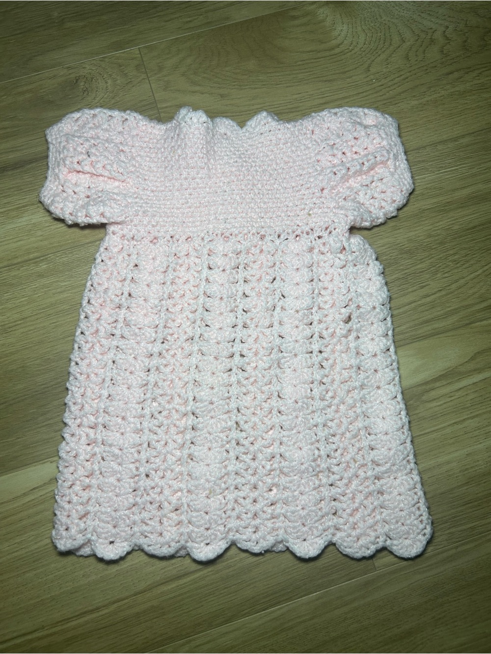 Handmade Pink Crochet Baby Dress